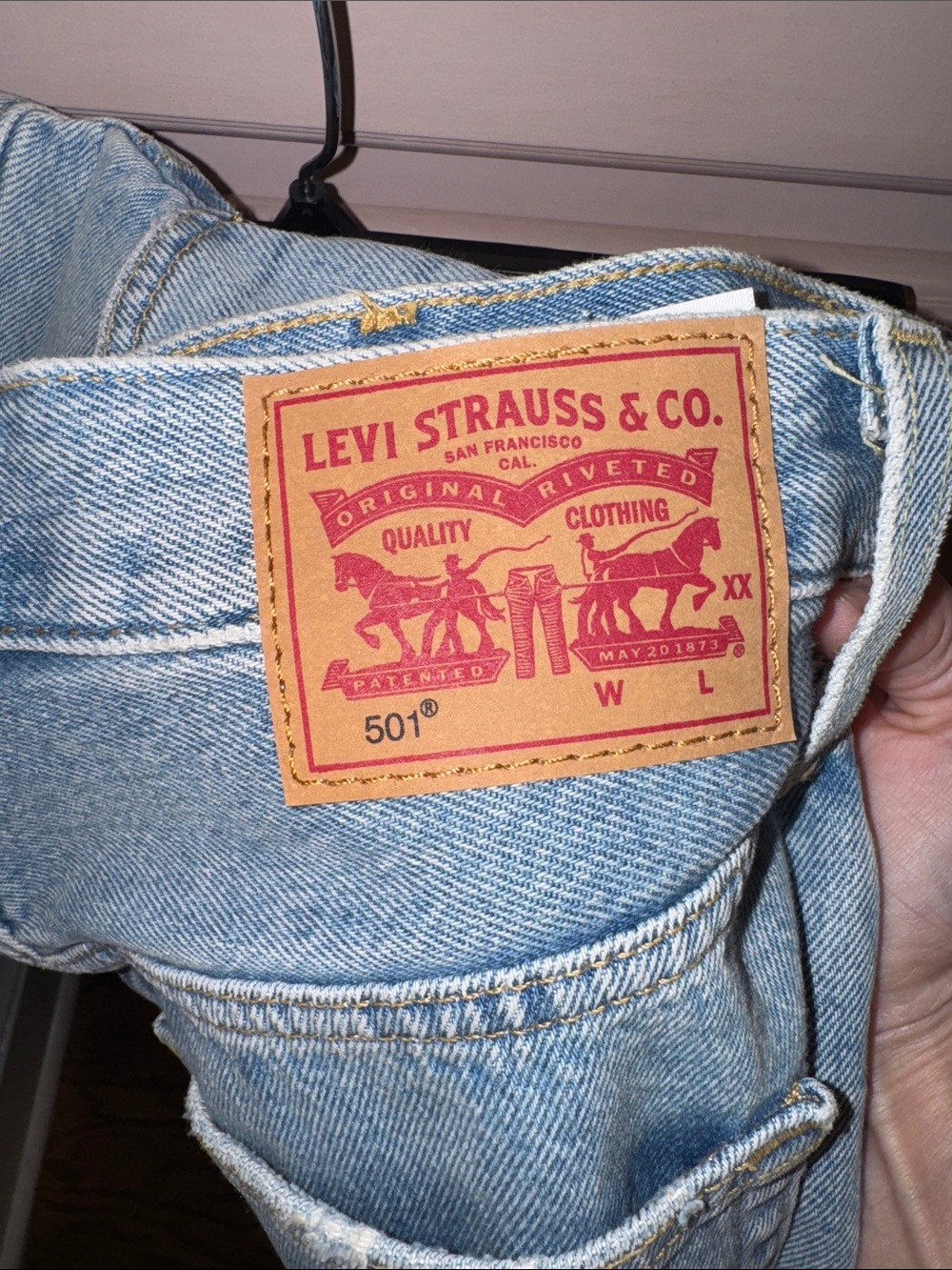 Levi's 501  size 28 Light Blue High-Rise Denim Cutoff Shorts